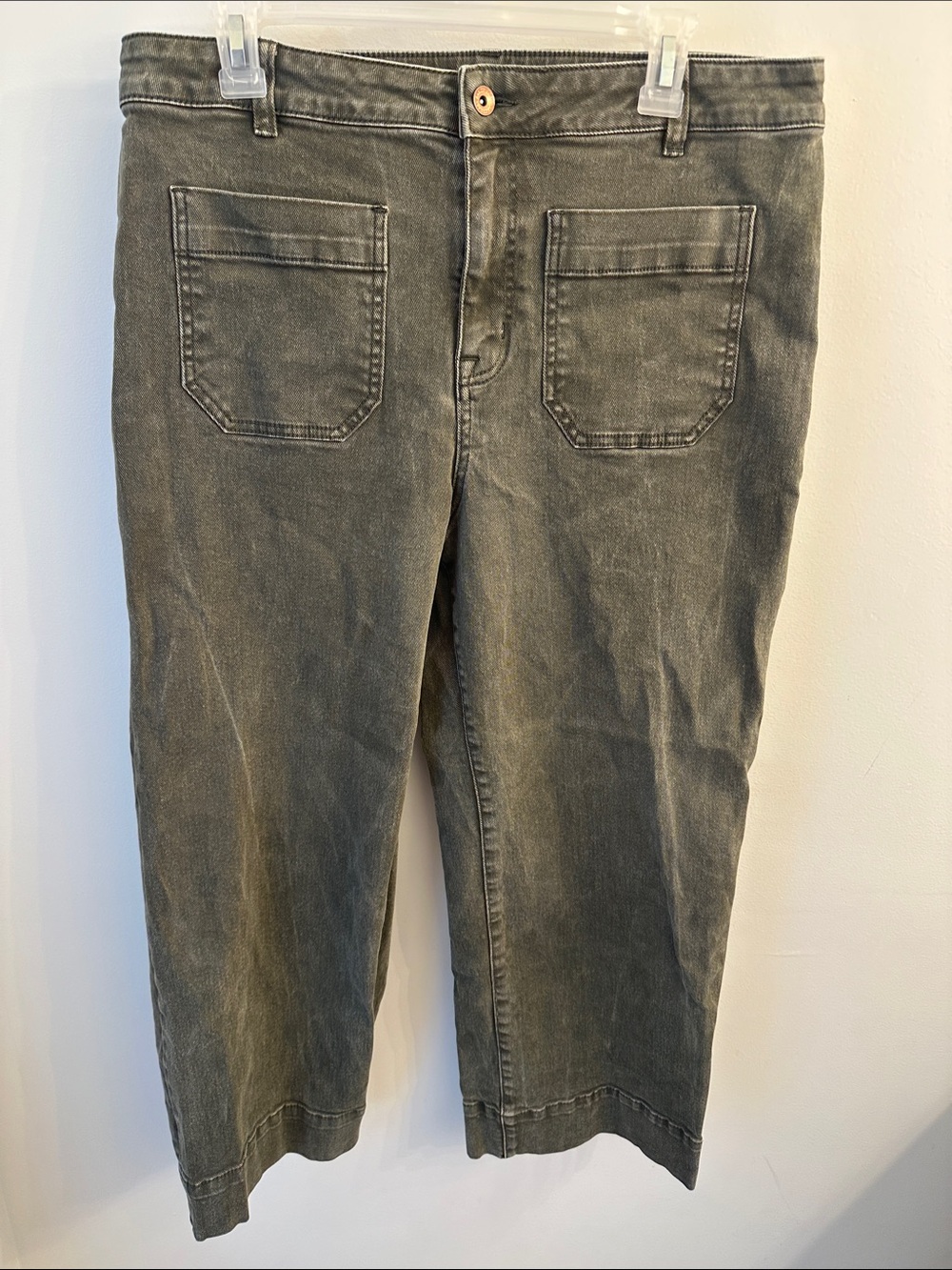 Sanctuary Women's The Marine Crop in Olive Green SZ 33